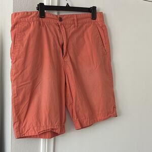 BRIGADE Men’s Chino Shorts Size 36 Salmon Coral Pink 100% Cotton